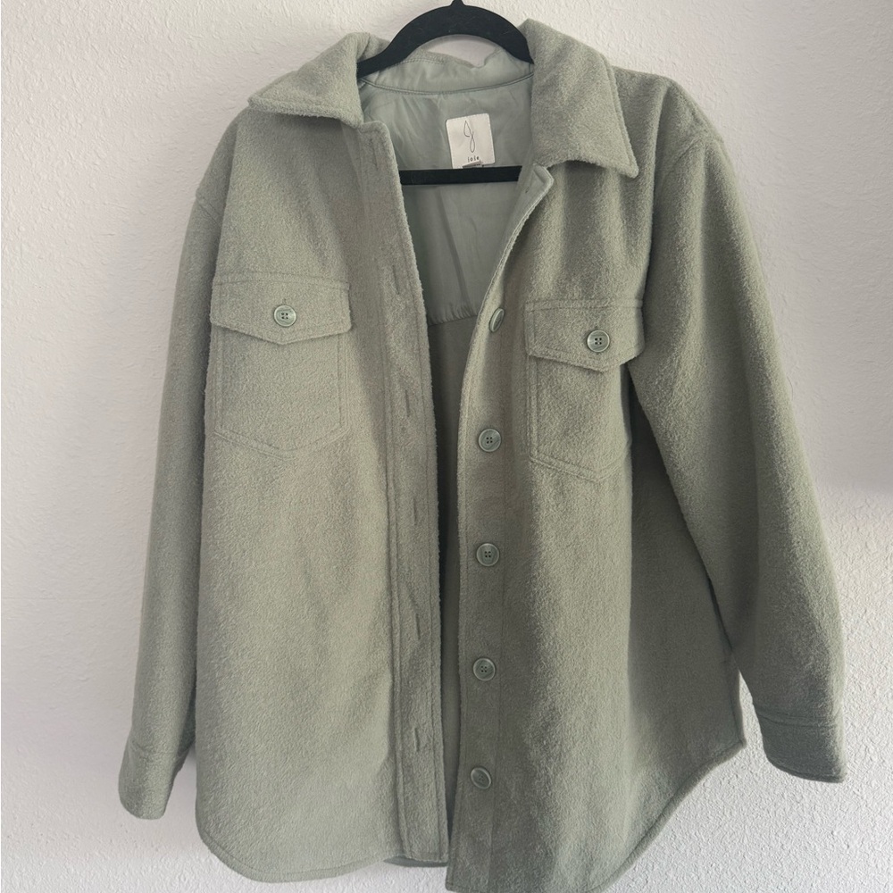 Sage Green Button-Up Jacket